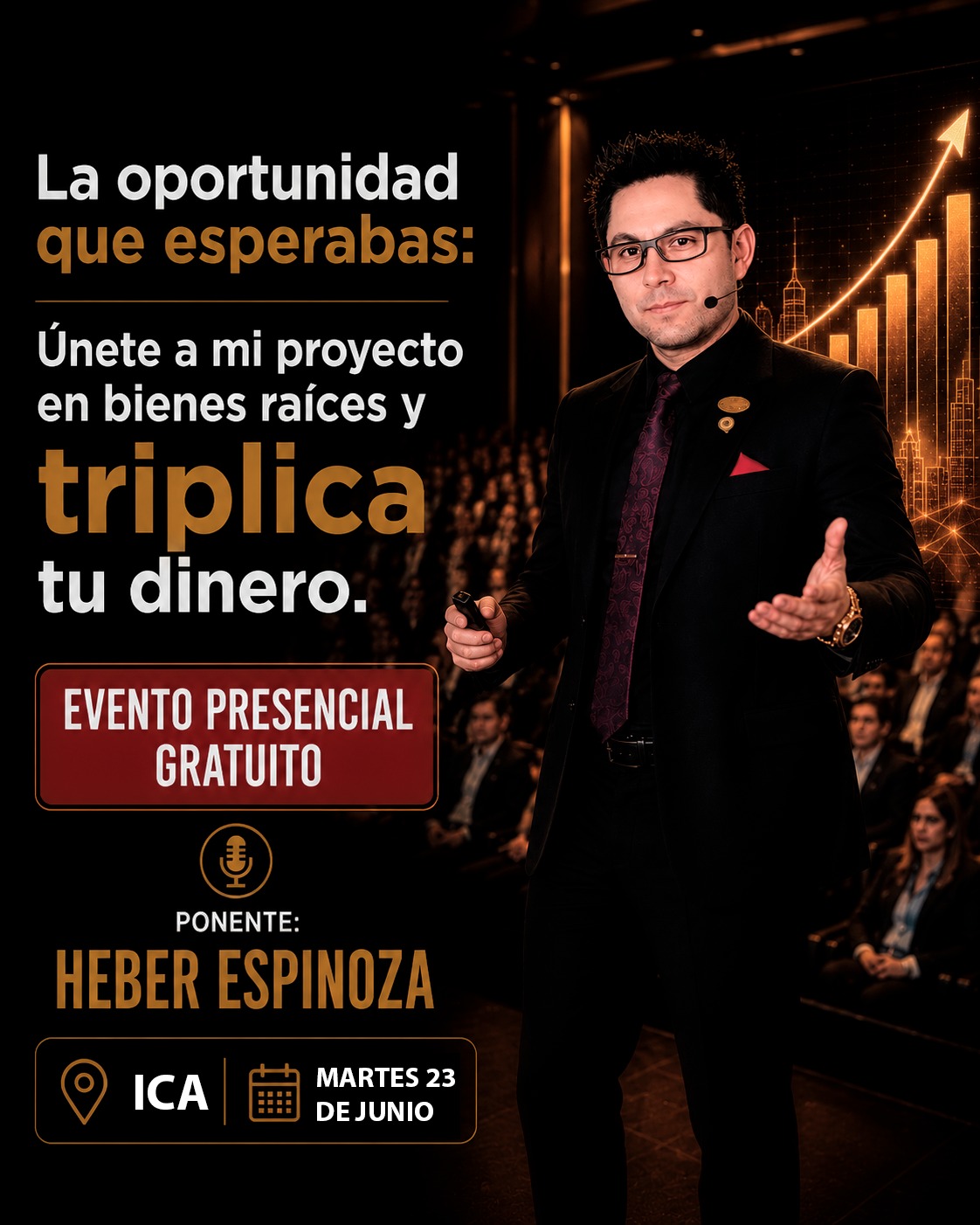 Evento presencial gratuito con Heber Espinoza